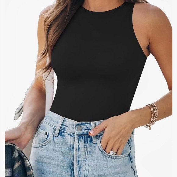 Other - Black bodysuit with two snaps